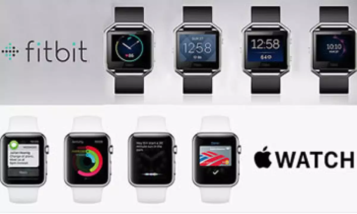 El Blaze tiene algunas de las características del Apple Watch. (Foto: Fitbit/Apple)