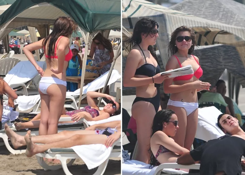 La hija de Angélica Rivera aprovechó su viaje a Acapulco para hacerse un tatuaje de henna en la cadera.