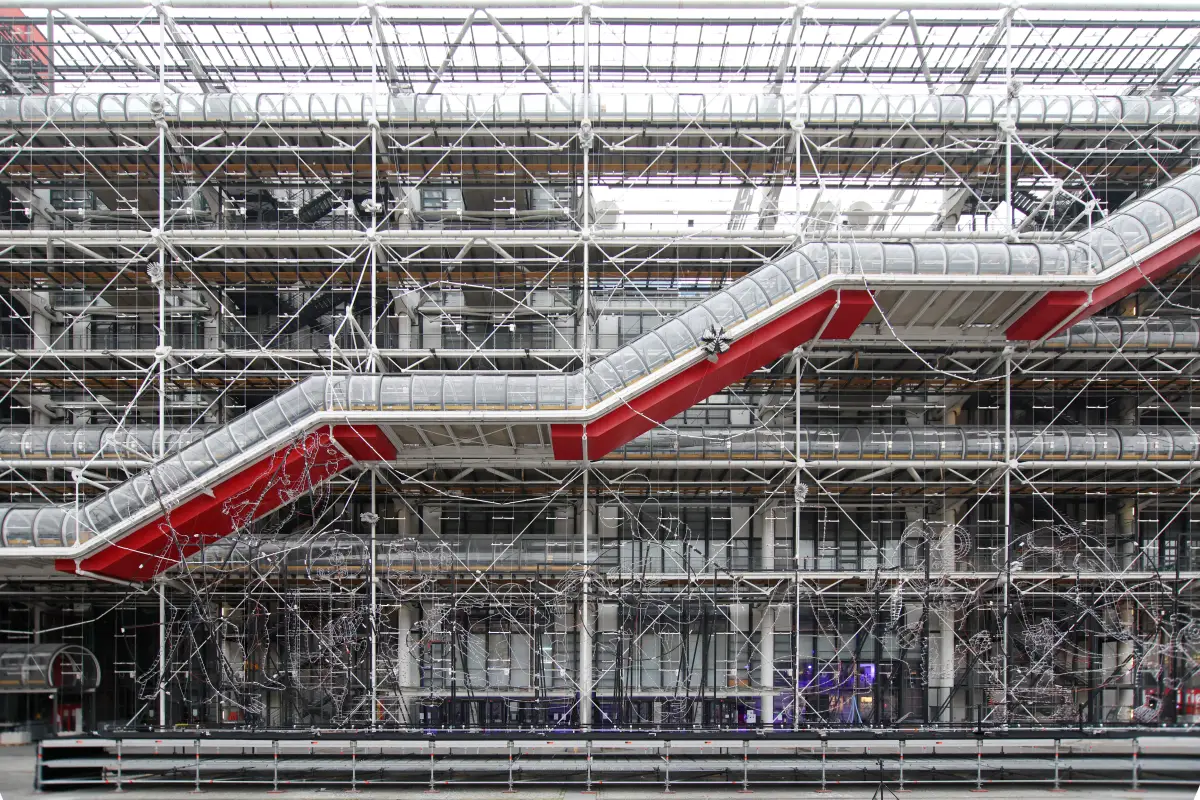 Fachada del Centro Pompidou de París. 