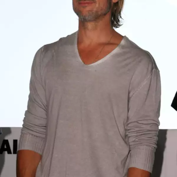 Brad Pitt llegó a Cancún para promover su película Moneyball.