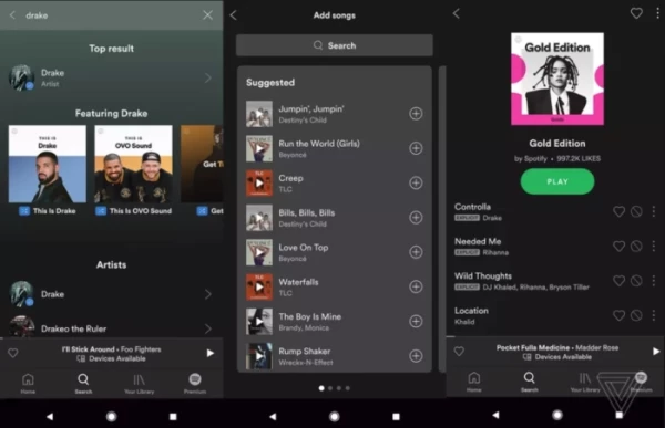 Nueva interfaz de Spotify