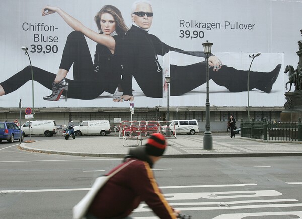 Giant H&M Billboard Advertises Karl Lagerfeld Collection