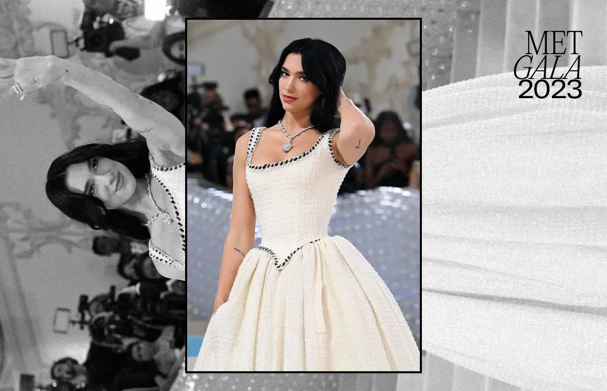 Dua Lipa cumple como coanfritiona de la noche y se viste de vintage Chanel. 