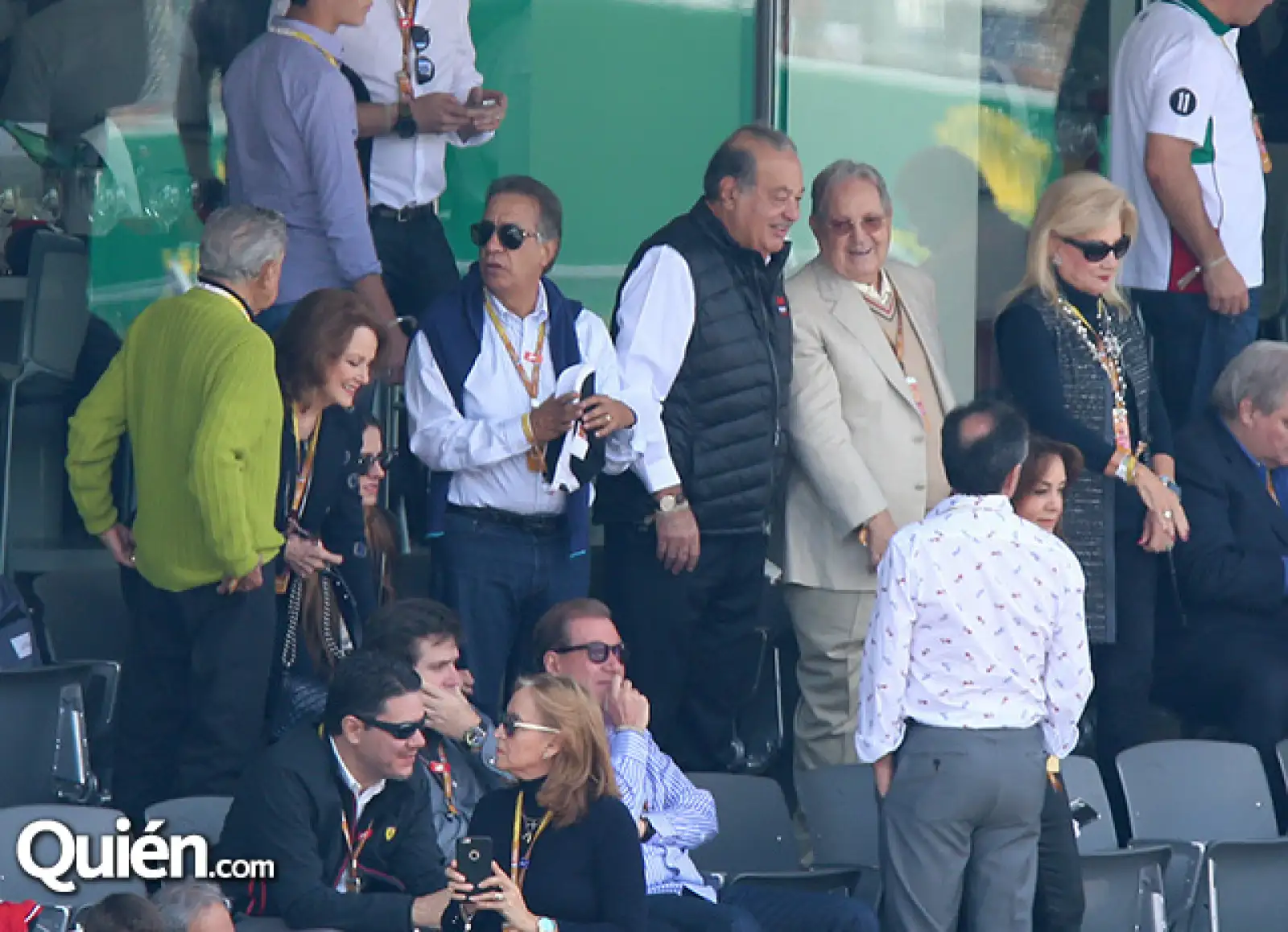 Miguel Alemán,Christiane Martel,Carlos Slim,Olegario Vazquez Raña,María de los Ángeles Aldir