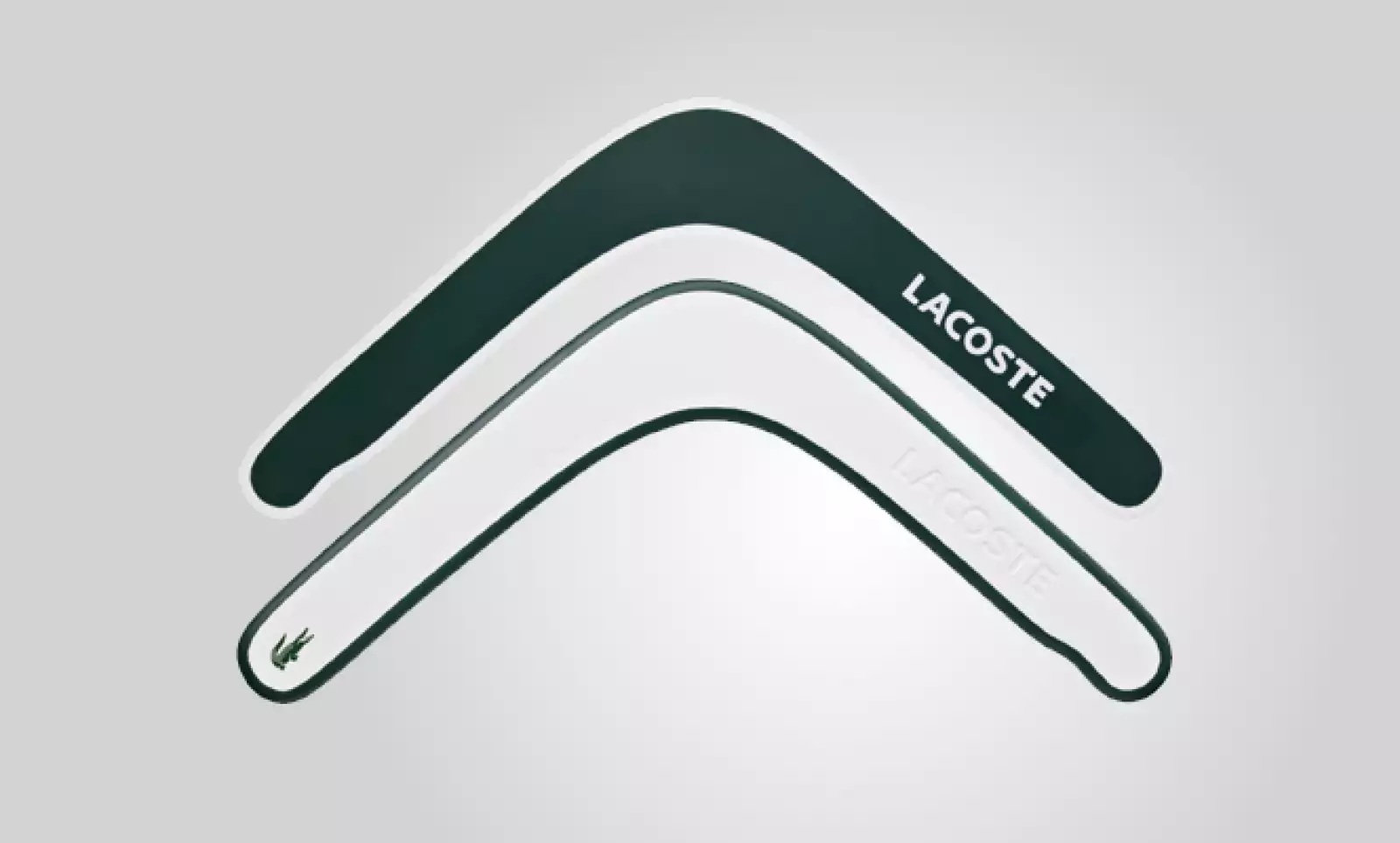 El bumerang es producido por la marca deportiva 3B de Francia, de contrachapado de abedul delgado.