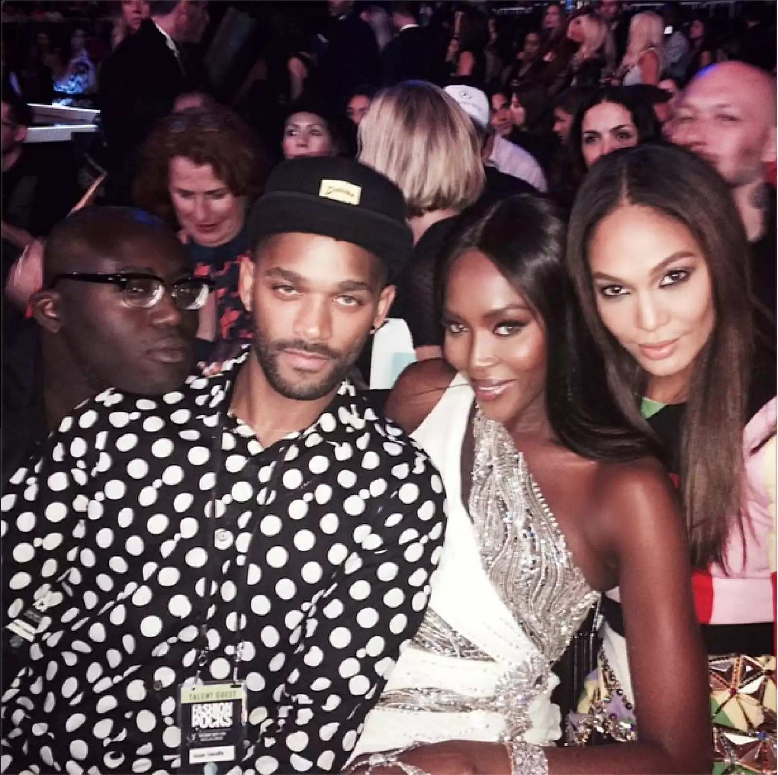 Joan Smalls @joansmalls: Fashion was definitely Rocking with @edward_enninful @modelloungenyc @iamnaomicampbell #BestSeats #FashionRocks