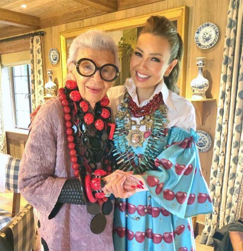 Iris Apfel y Thalía