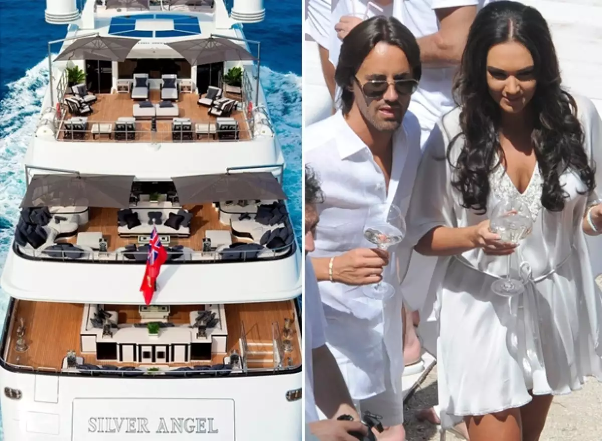 Luego de una boda fuera de lo común en la que se han gastado más de 5 millones de dólares, la heredera celebra con Jay Rutland en un yate de 500 mil dólares a la semana.