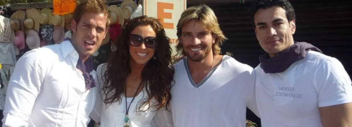Aquí con William Levi, Jacky Bracamontes y David Zepeda.