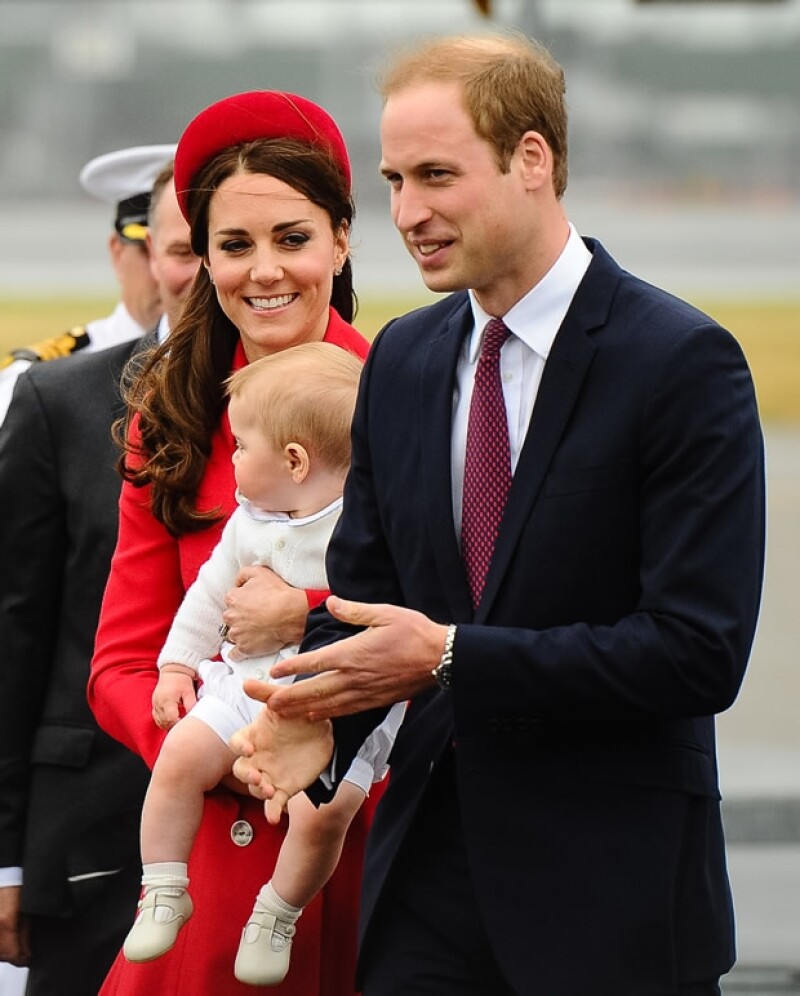 Duques de Cambridge a su llegada a Nueva Zelanda.