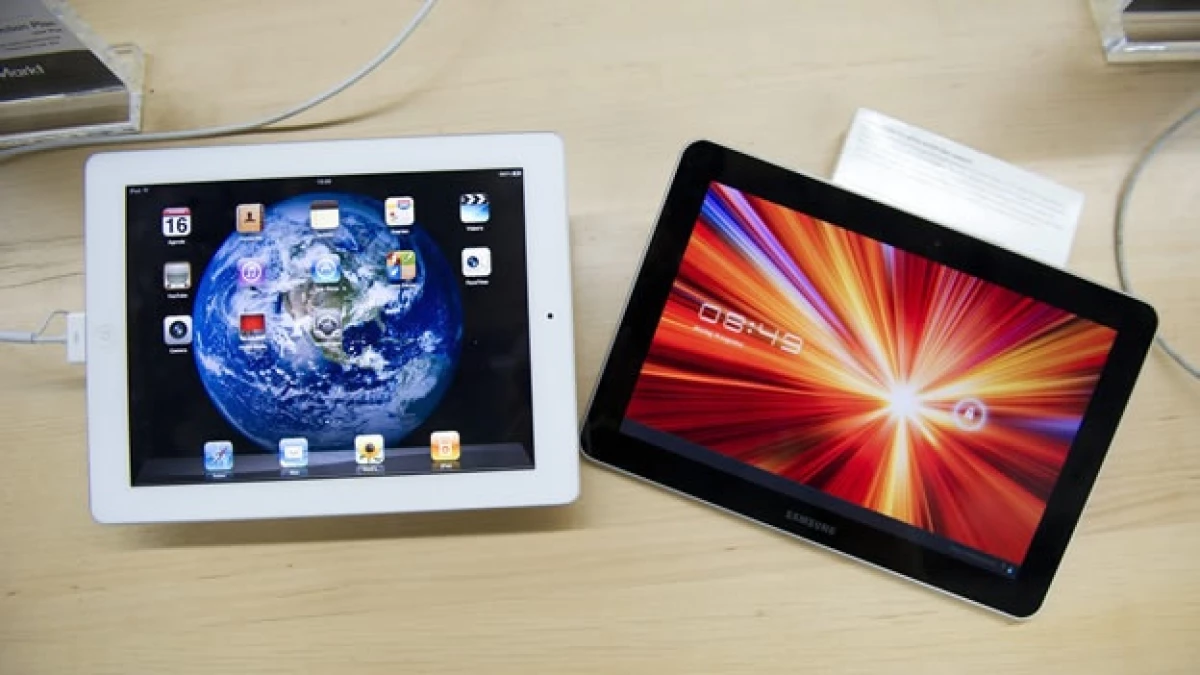 Comparación de tabletas Samsung y Apple