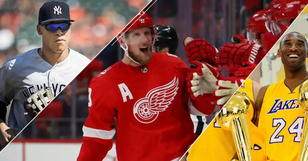 Yankees, Red Wings y Lakers