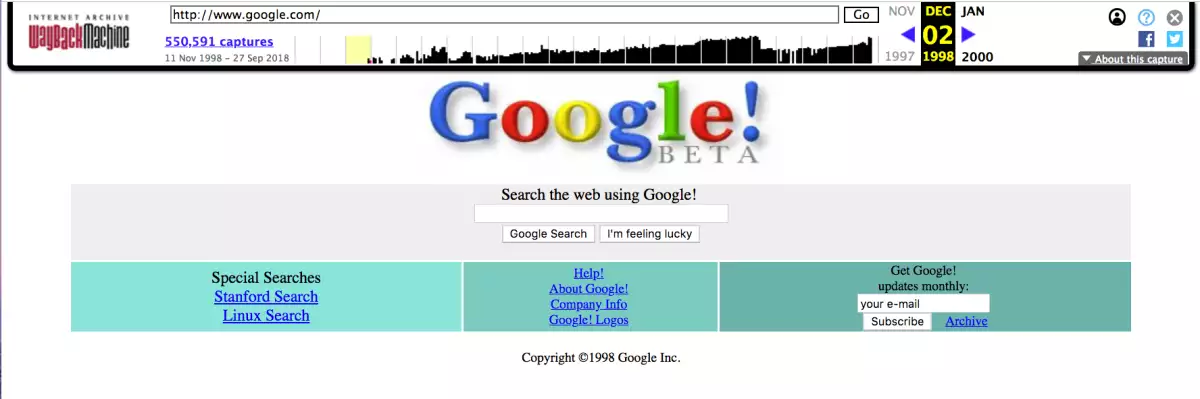 El buscador en 1998