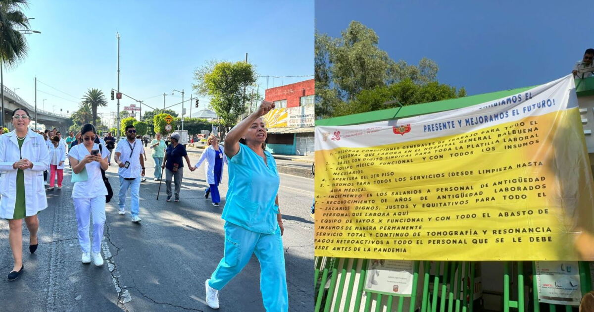 Médicos de hospitales de la CDMX protestan por falta de insumos y plazas