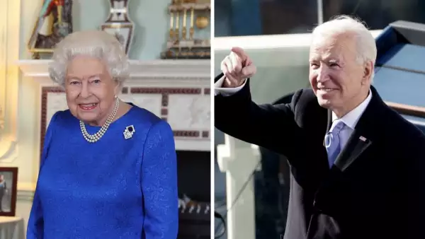 Reina Isabel II y Joe Biden