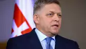 El primer ministro de Eslovaquia, Robert Fico, habla durante una conferencia de prensa con el canciller alemán Olaf Scholz en Berlín, Alemania, el 24 de enero de 2024.