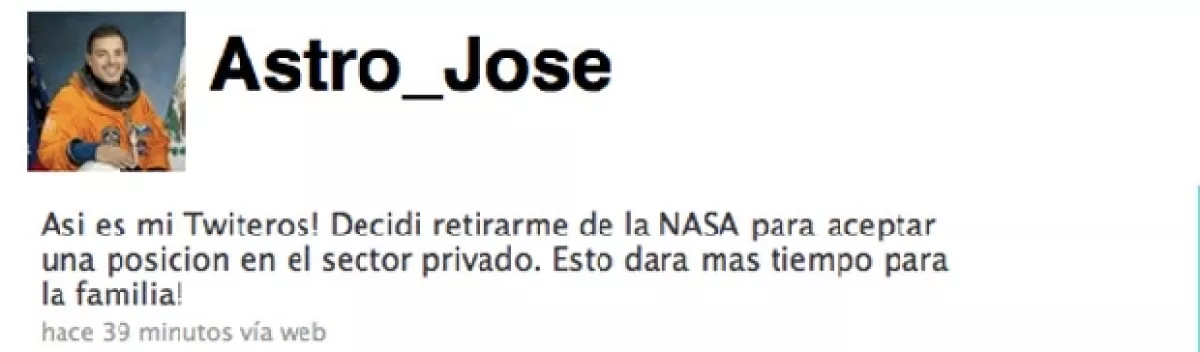 José Hernández pudo alcanzar su sueño y las estrellas.