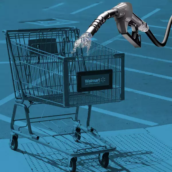 Walmart shopping cart.