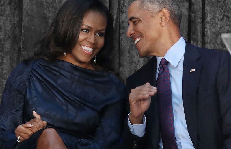 Barack And Michelle Obama Attend Portrait Unveiling At Nat'l Portrait Gallery