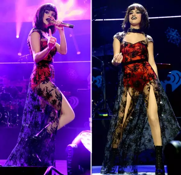 Selena cautivó al público con este look.