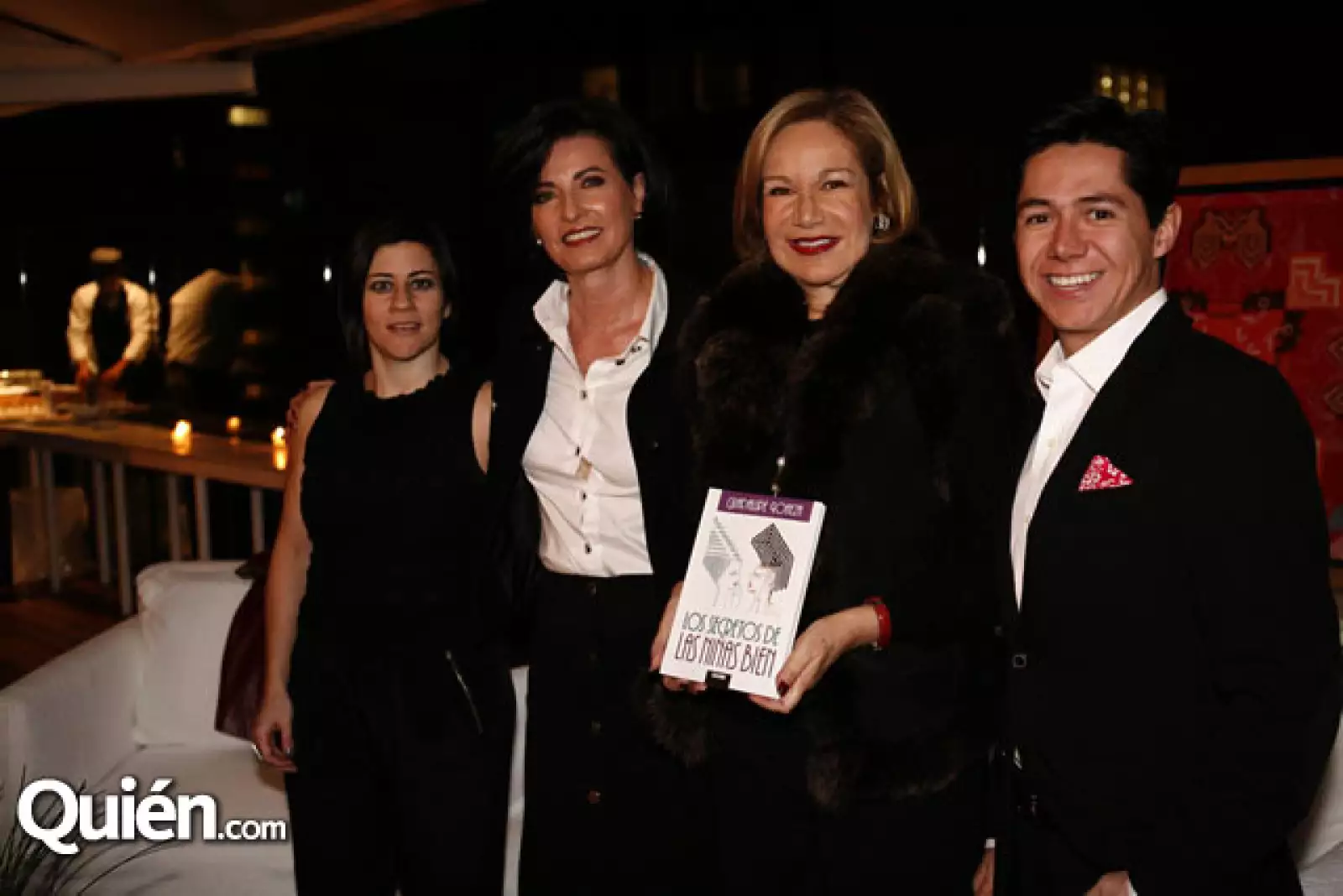 Juana Inés Dehesa, Gaby Vargas, Guadalupe Loaeza y Alberto Tavira