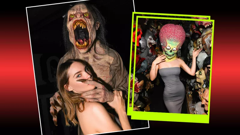 Belinda le da la bienvenida a Halloween con máscaras de miedo