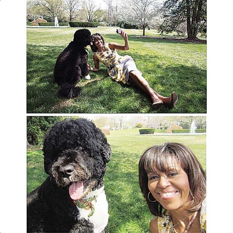 Michelle Obama con Bo.