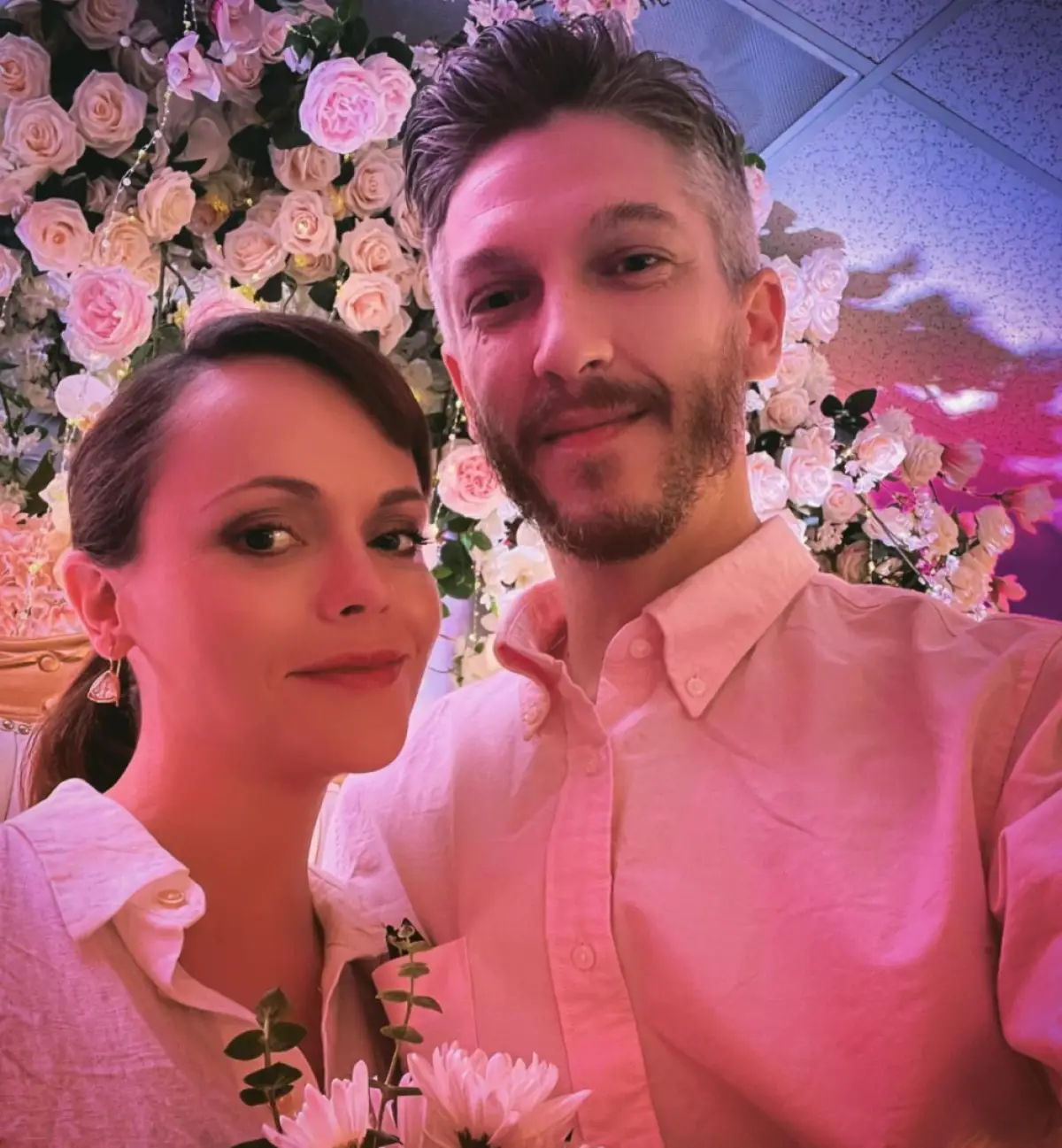 Christina Ricci y Mark Hampton 