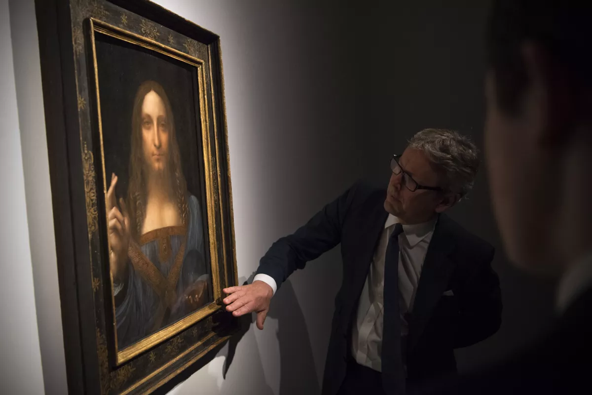 Christie's Previews Leonardo Da Vinci's Salvator Mundi Prior To Auction