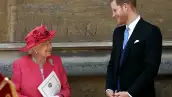 Príncipe Harry y la reina Isabel