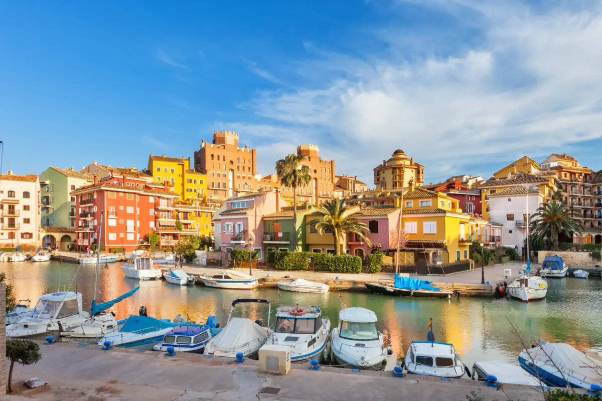 Waterfront in Port Saplaya Valencia Spain