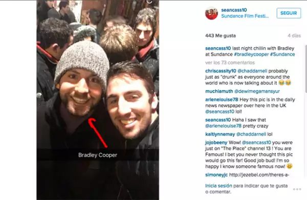 Él es el supuesto Bradley, quien se metió de incógnito a una fiesta ofrecida por el equipo del filme White Girl.