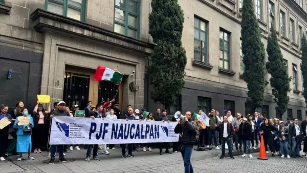 Manifestación de trabajadores de la scjn