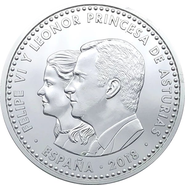 Anverso moneda Leonor de España