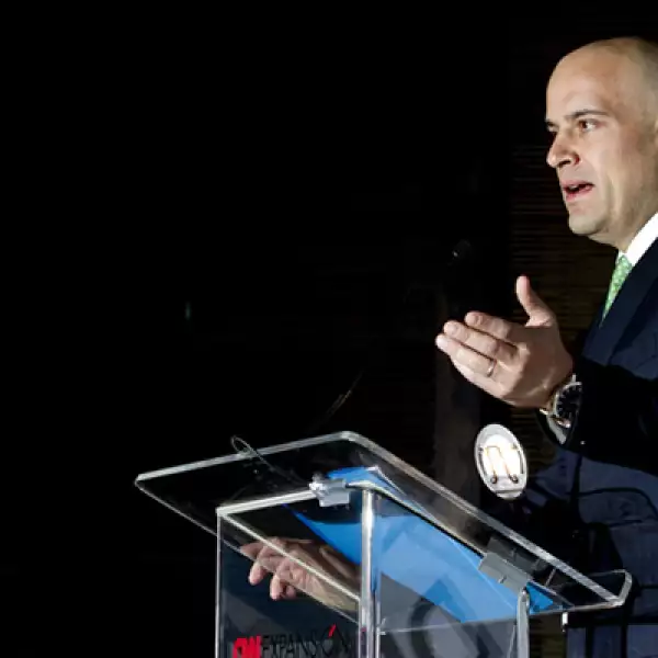 Manuel Rivera, CEO de Grupo Expansión, dio el discurso de bienvenida al evento.