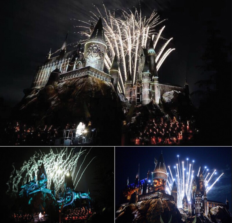 El castillo se llenó de fuegos artificiales.