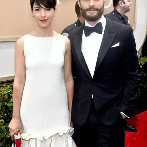 Jamie Dornan, protagonista de Fifty Shades of Grey, estuvo acompañado por su esposa Amelia Warner.