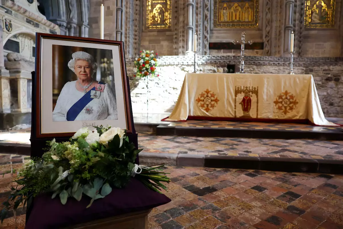 The Prince And Princess Of Wales Commemorate The Life Of Queen Elizabeth II