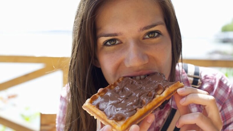 placer comer chocolate