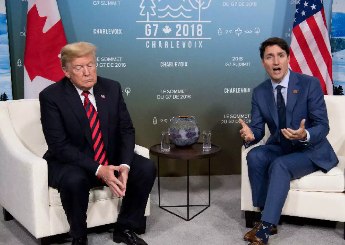 Donald Trump, EU, y Justin Trudeau, Canad�
