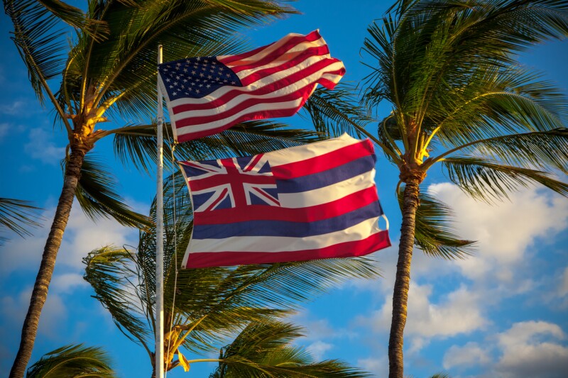La bandera de Hawaii