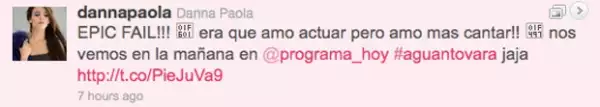 Danna rectificó su error.