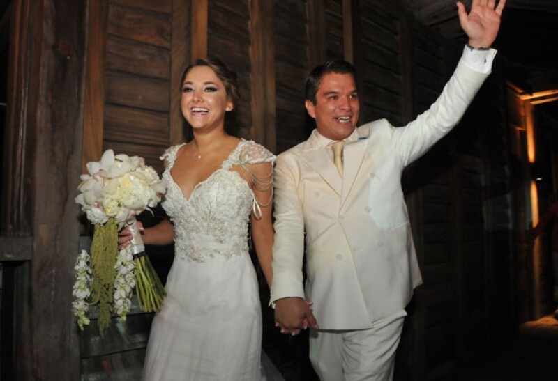 Sherlyn y Gerardo fueron recibidos en medio de aplausos.