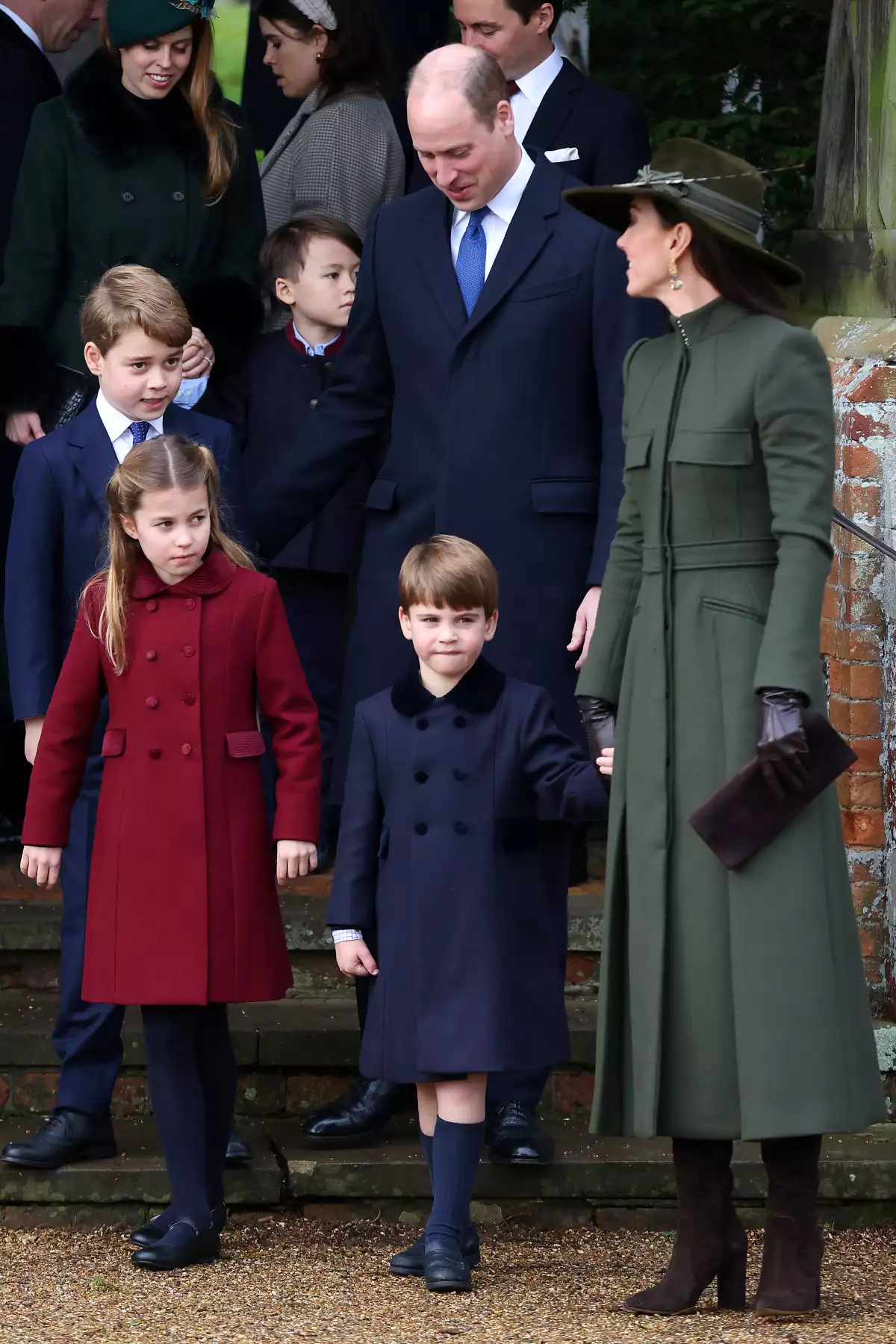 Príncipes George, Charlotte, William, Louis y Kate Middleton
