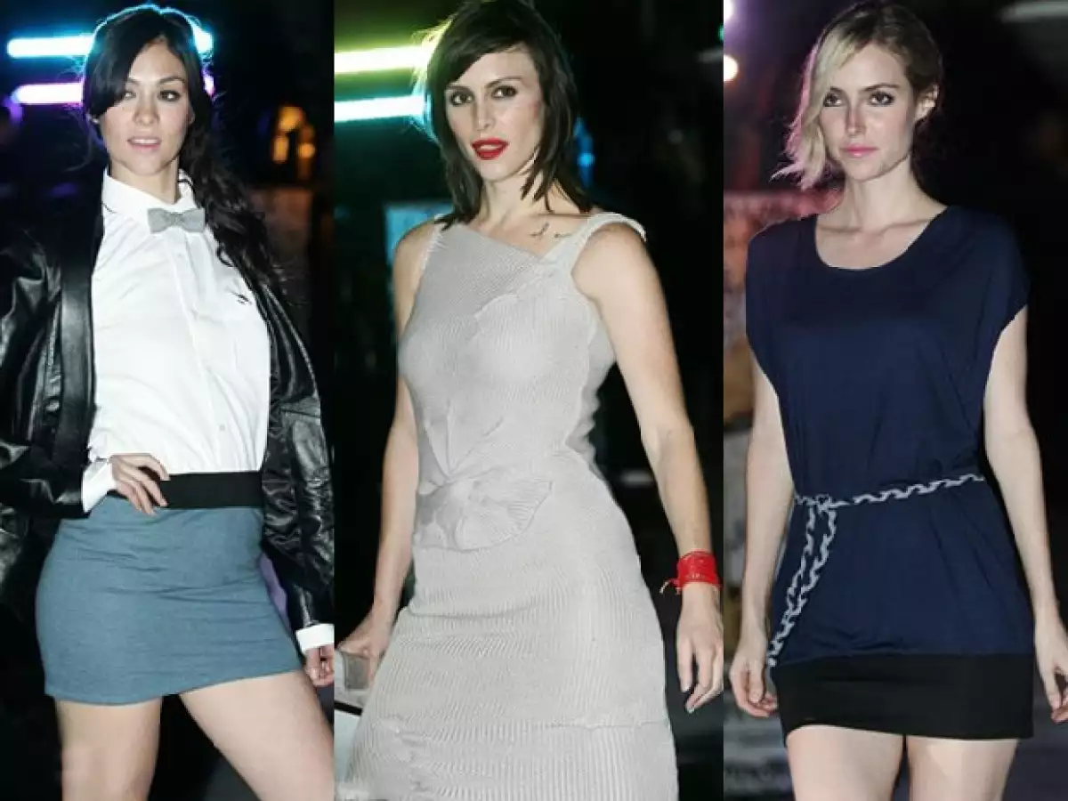 Un grupo de actrices se subió a la pasarela para presentar los diseños que serán subastados..