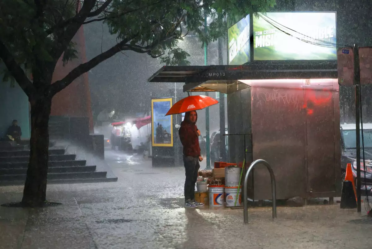 Heavy rain in Mexico City