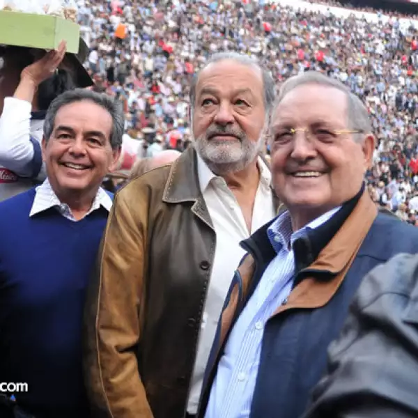 Daniel Goñi, Carlos Slim y Olegario Vázquez Raña