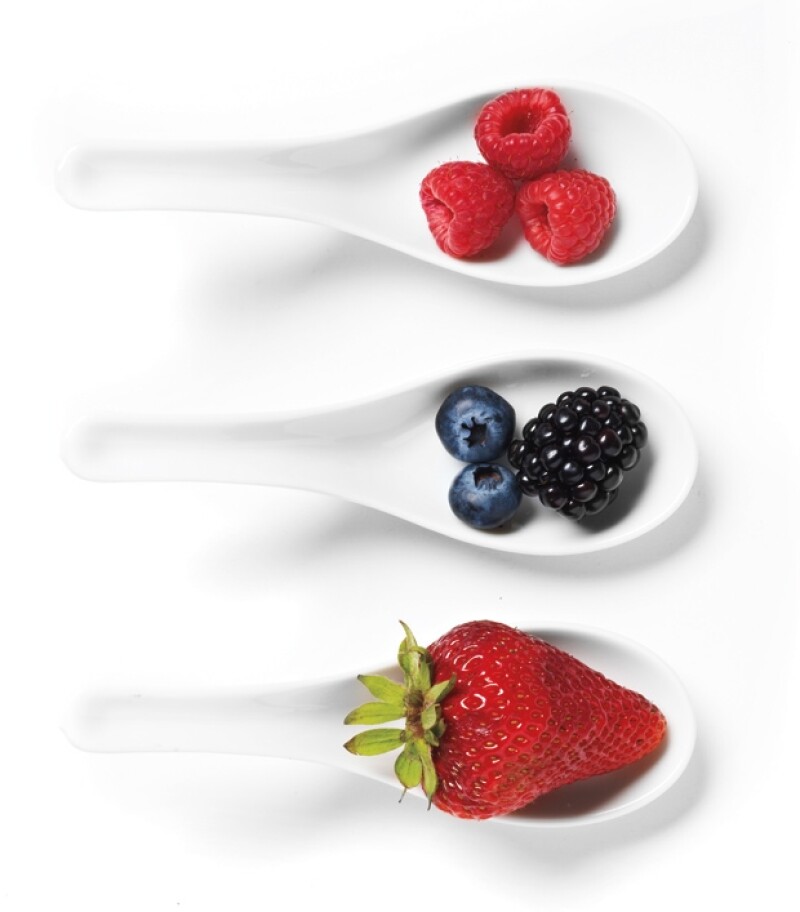 Fresas, frambuesas y otras bayas.