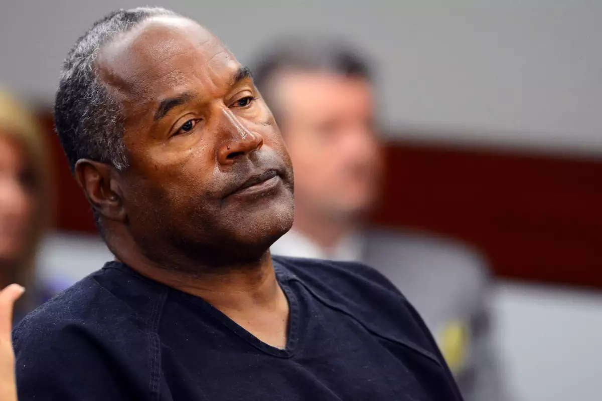 Foto de OJ Simpson durante un juicio en 2013 en Las Vegas.