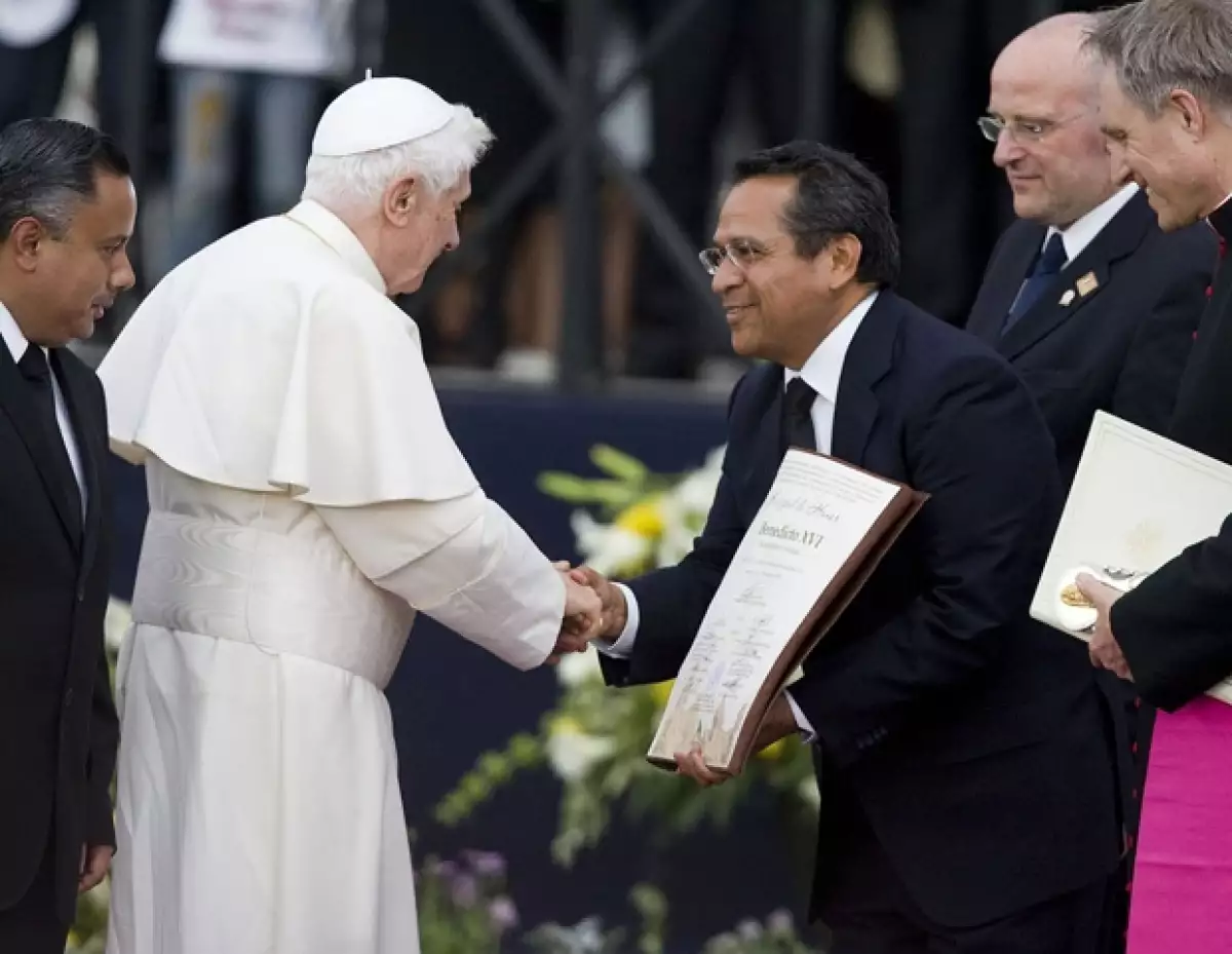 El Sumo Pontífice recibió la llave de Guanajuato, Guanajuato, a las 18:14 horas.